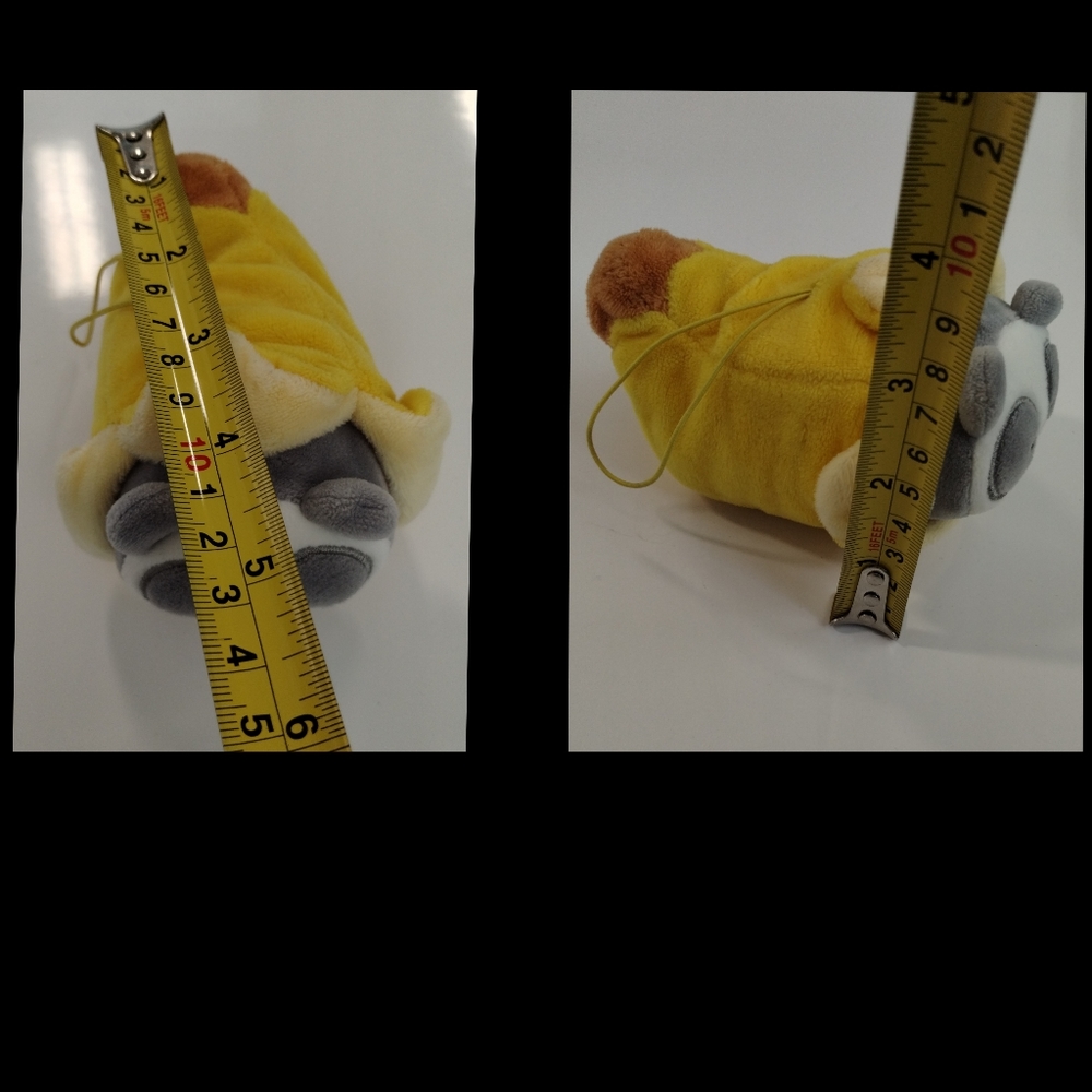 Anirollz 3" Plush Keychain Pandaroll with Banana Blanket Soft Stuffed Animal - Picture 10 of 11